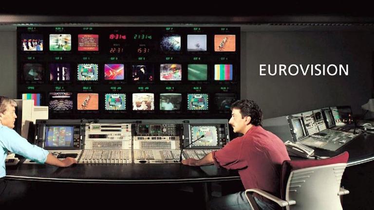 Kontrollzentrum der Europäischen Rundfunkunion (EBU) mit Sitz in Genf (Schweiz). Kontrollzentrum der Europäischen Rundfunkunion (EBU) mit Sitz in Genf (Schweiz).