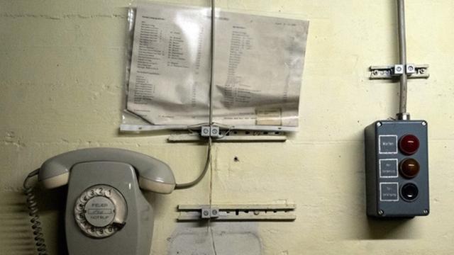 Kommunikation unter Tage: leider funktioniert das Telefon im Atombunker Meinerzhagen nicht mehr