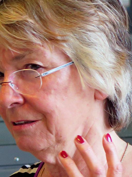 Die Autorin Ursula Priess am 14. August 2015 bei uns im Sendestudio