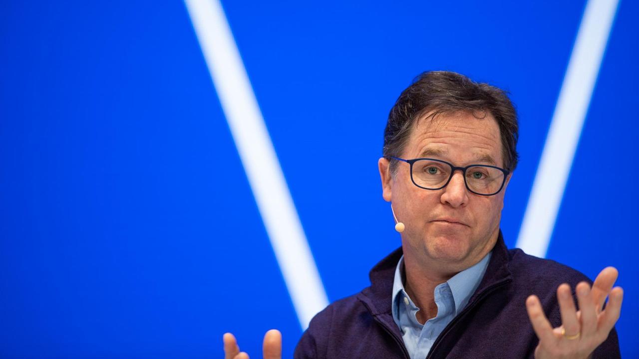 Nick Clegg, Politikchef von Facebook, spricht während der Innovationskonferenz DLD. Nick Clegg, Politikchef von Facebook, spricht während der Innovationskonferenz DLD.