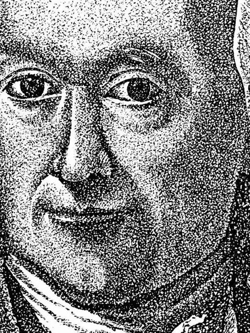Eine Historische Zeichnungvon 1890, das Porträt von Wilhelm Friedemann Bach, 1710 - 1784, ein deutscher Komponist. Er war der älteste Sohn Johann Sebastian Bachs.