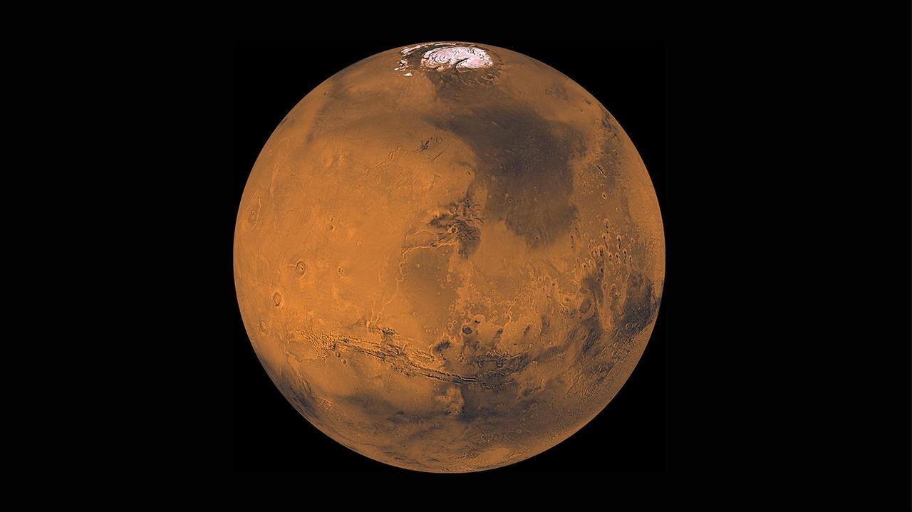 Der Planet Mars ist am Abendhimmel zu sehen, nun mit drei Raumsonden mehr als vor einem Monat Der Planet Mars ist am Abendhimmel zu sehen, nun mit drei Raumsonden mehr als vor einem Monat