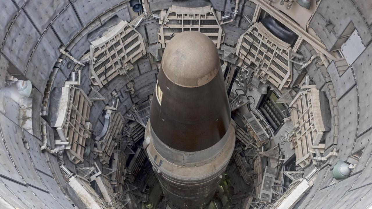 Kopf einer Interkontinentalrakete aus dem Titan Missile Museum in Tucson, Arizona, USA, Kopf einer Interkontinentalrakete aus dem Titan Missile Museum in Tucson, Arizona, USA,