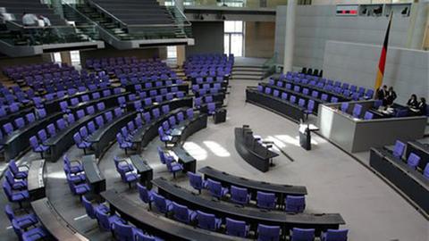 Blick in das Plenum des Deutschen Bundestag in Berlin