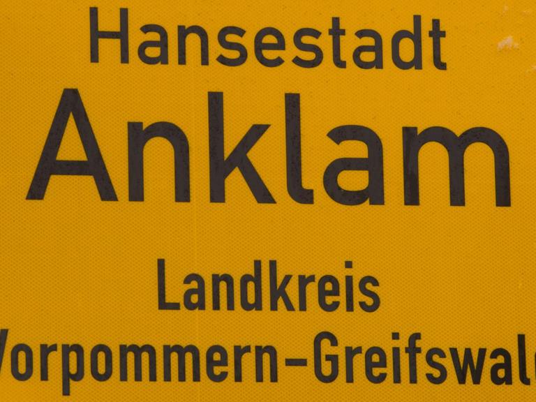 Ortsschild von Anklam (Mecklenburg-Vorpommern)