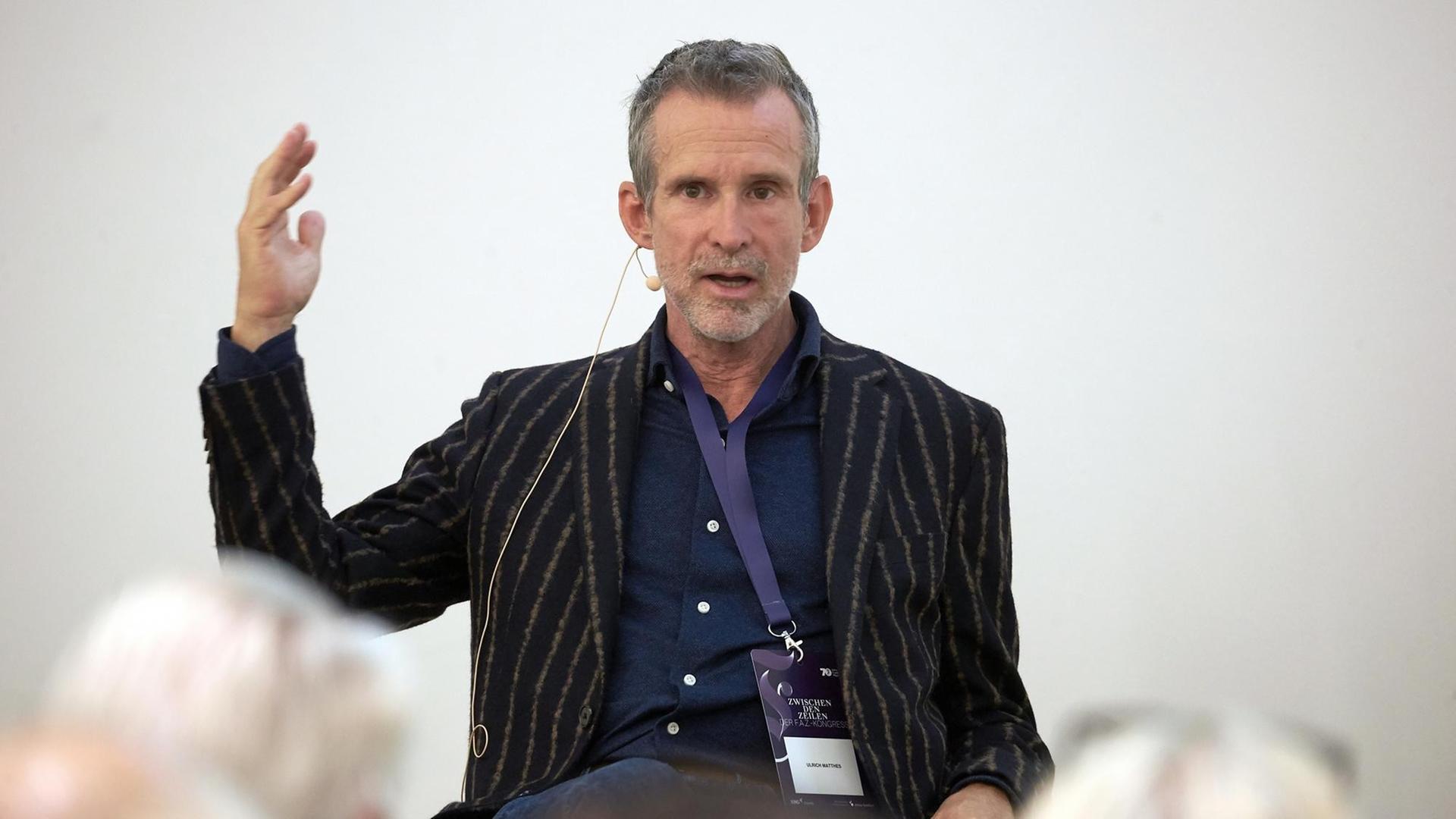 Schauspieler Ulrich Matthes spricht beim Kongress zum 70-jährigen Bestehen der Frankfurter Allgemeinen Zeitung. Schauspieler Ulrich Matthes spricht beim Kongress zum 70-jährigen Bestehen der Frankfurter Allgemeinen Zeitung.