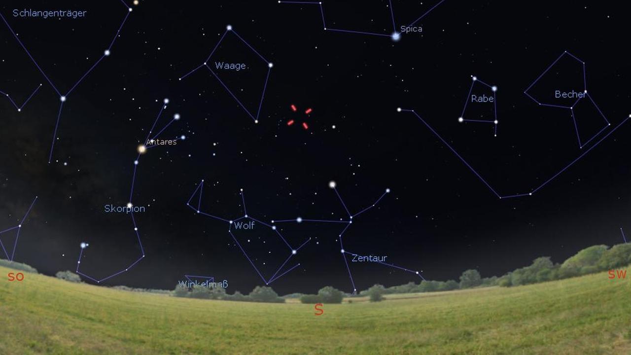 An dieser Position unterhalb des Sternbilds Waage wurde Komet Hyakutake vor 25 Jahren entdeckt An dieser Position unterhalb des Sternbilds Waage wurde Komet Hyakutake vor 25 Jahren entdeckt