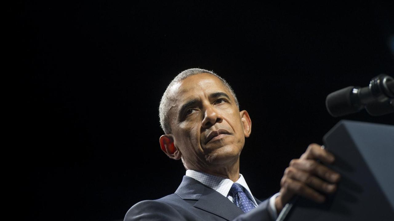 US-Präsident Barack Obama spricht auf einer Konferenz in Washington.