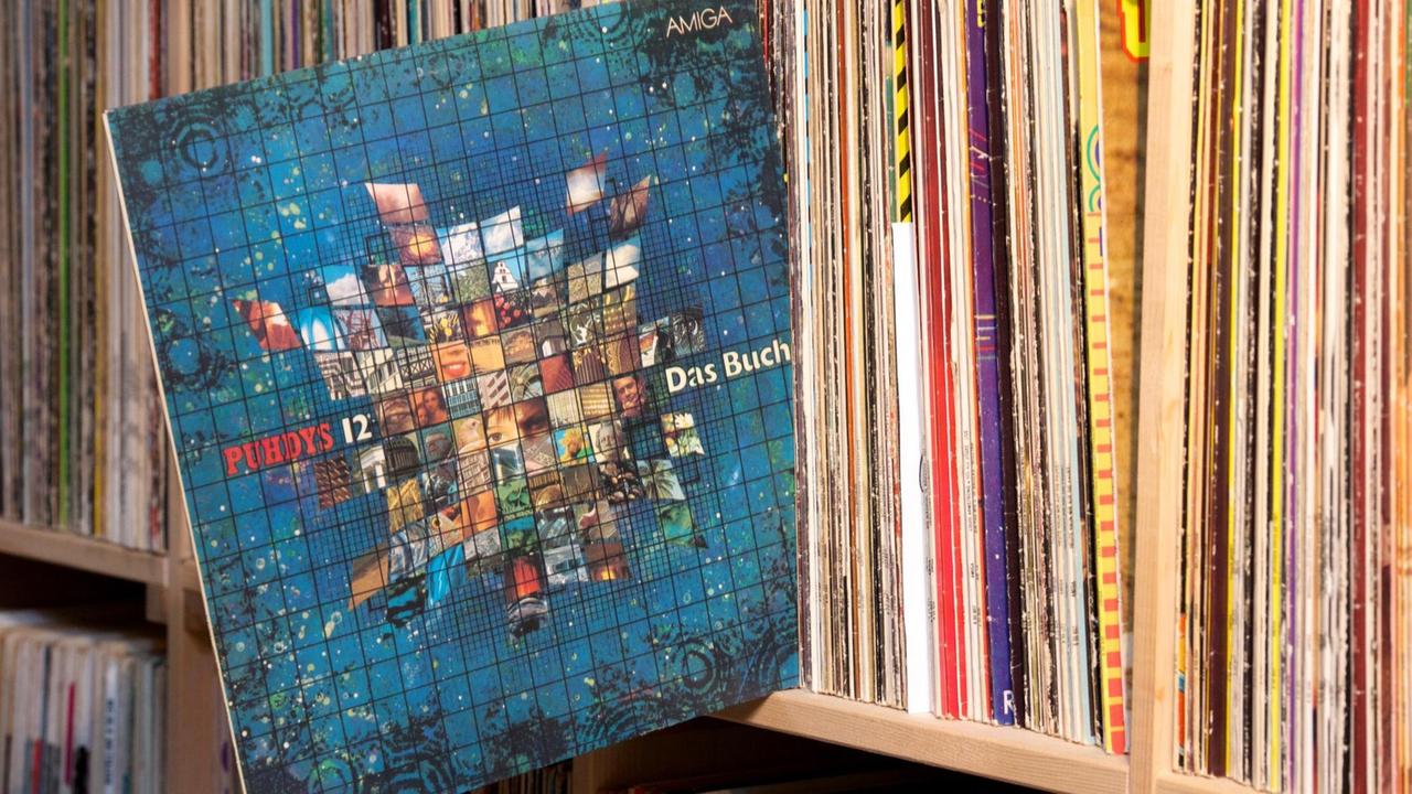 Die Schallplatte "Puhdys - Das Buch" (Nr. 856039) des VEB Deutsche Schallplatten Berlin "Amiga", erschienen im Jahr 1984, aufgenommen am 11.09.2013 in Liemehna (Sachsen). Die Schallplatte "Puhdys - Das Buch" (Nr. 856039) des VEB Deutsche Schallplatten Berlin "Amiga", erschienen im Jahr 1984, aufgenommen am 11.09.2013 in Liemehna (Sachsen).