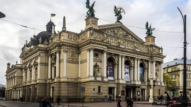 Das ukrainische Theater in Lviv.