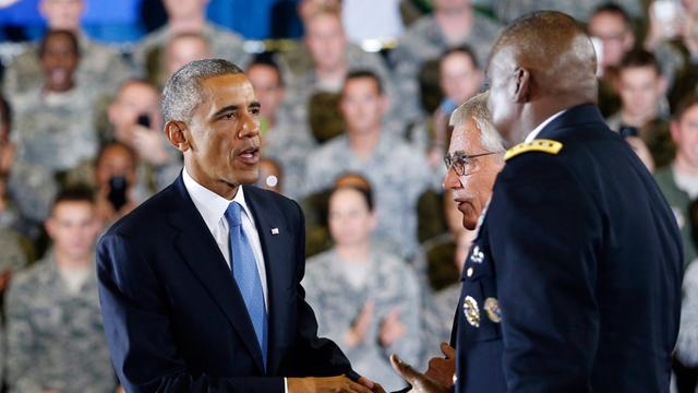 US-Präsident Obama am 17.09.2014 auf dem Luftwaffenstützpunkt MacDill in Florida.