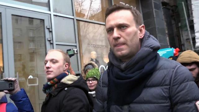Das Standbild aus einem Video zeigt den russischen Regierungskritiker Nawalny auf einer Kundgebung am 28. Januar 2018.