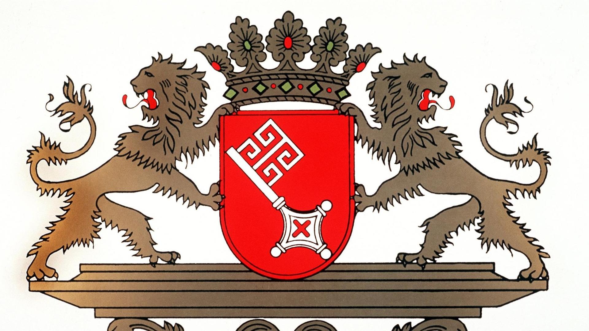 Das Landeswappen der deutschen Hansestadt Bremen. Das Landeswappen der deutschen Hansestadt Bremen.