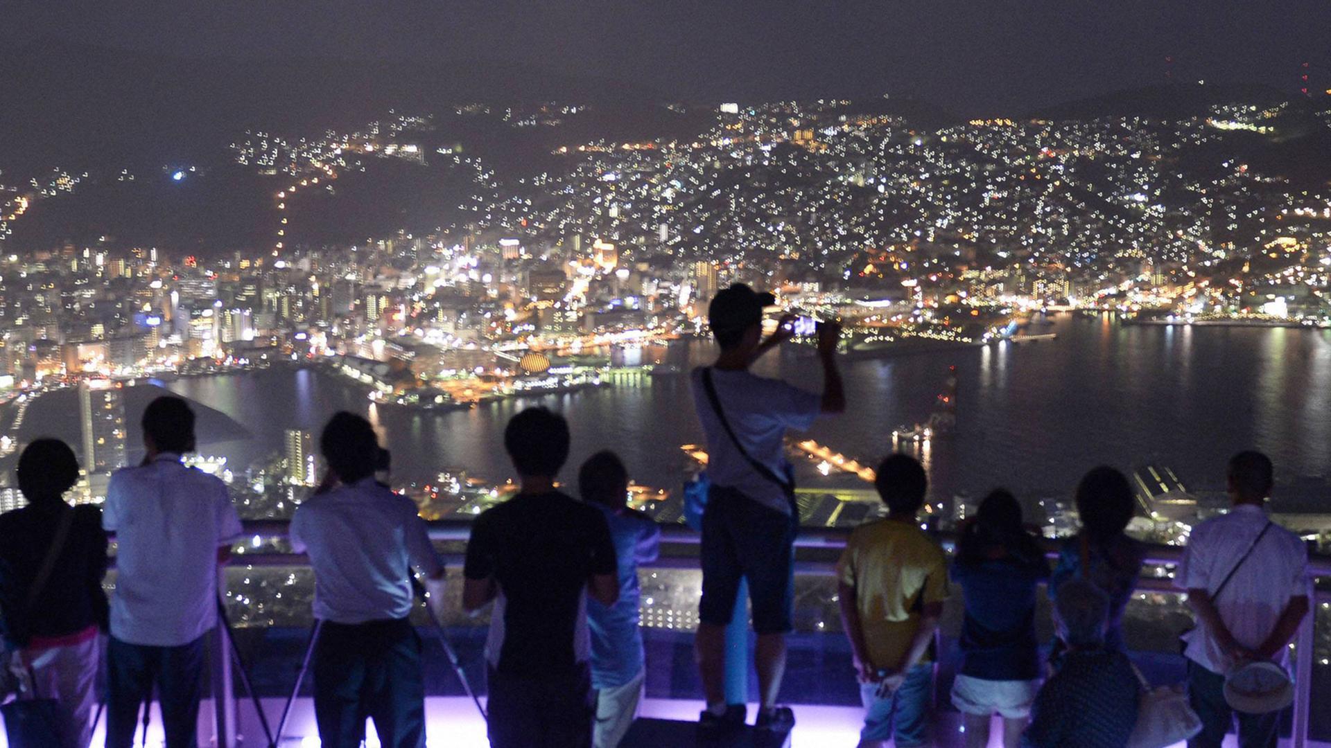 Blick auf die Stadt Nagasaki, Japan Blick auf die Stadt Nagasaki, Japan