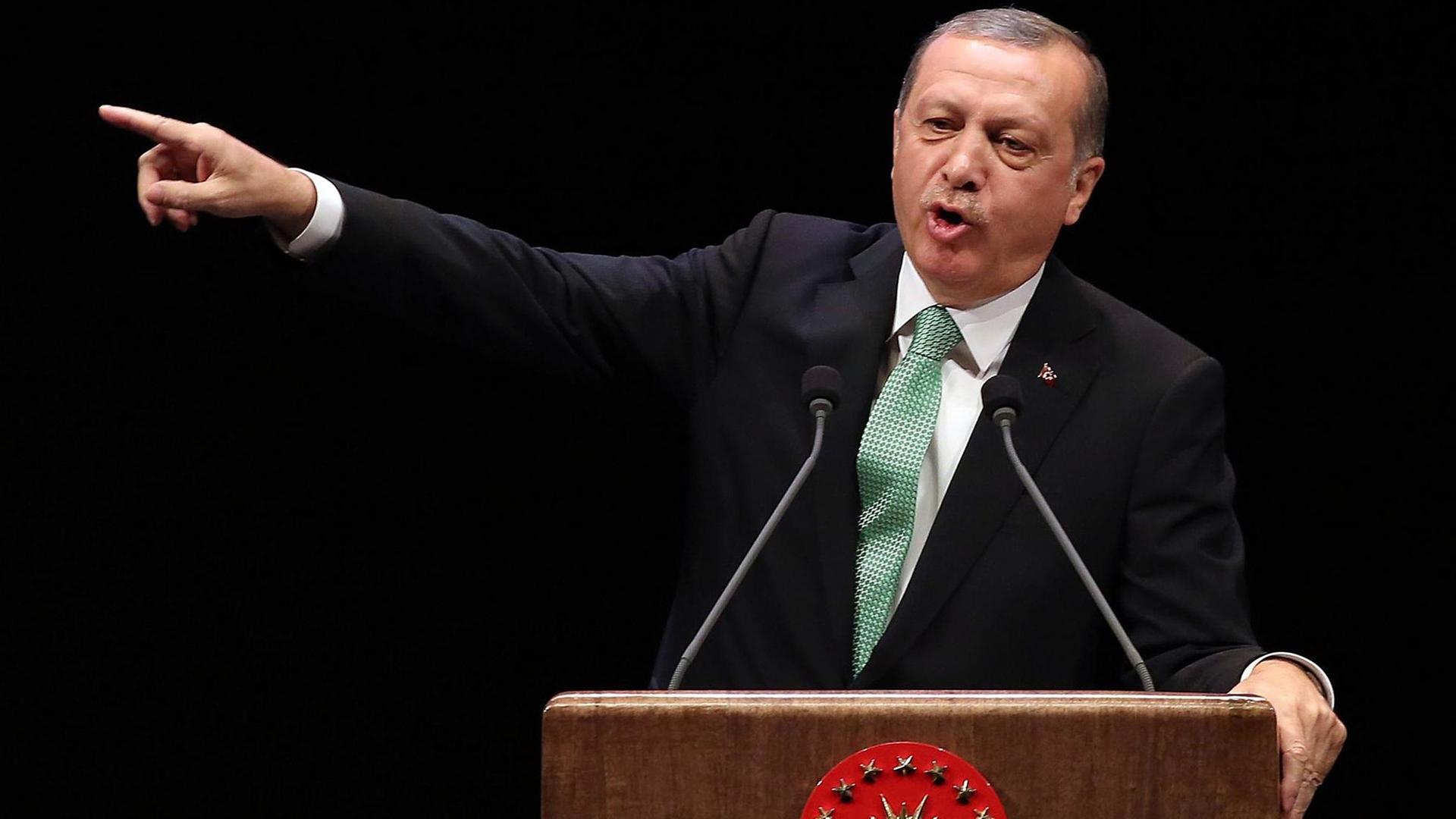 Der türkische Präsident Recep Tayyip Erdogan bei einer Rede in Ankara Der türkische Präsident Recep Tayyip Erdogan bei einer Rede in Ankara