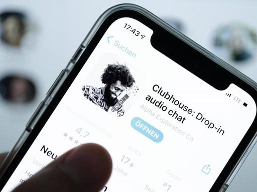 Die App-Store-Seite von Clubhouse auf dem iPhone