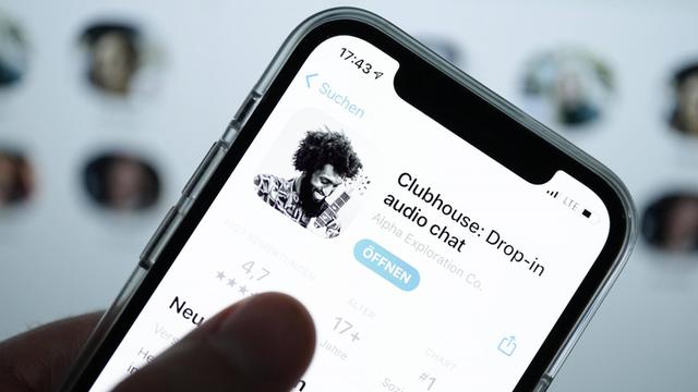 Die App-Store-Seite von Clubhouse auf dem iPhone