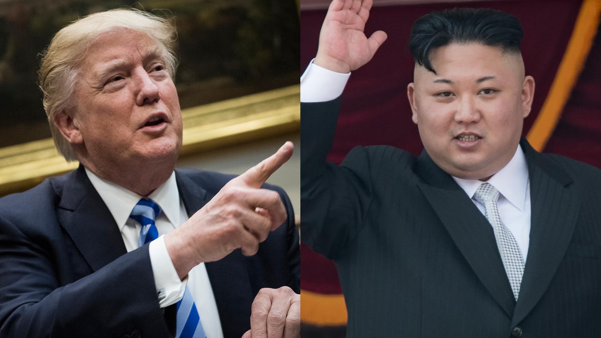 US-Präsident Donald Trump und der nordkoreanische Machthaber Kim Jong-un US-Präsident Donald Trump und der nordkoreanische Machthaber Kim Jong-un