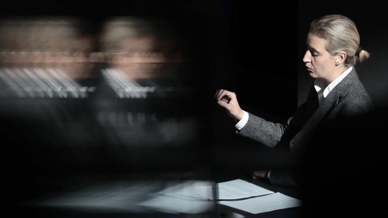 Berlin: AfD-Fraktionsvorsitzende Alice Weidel spricht nach der Regierungserklärung zum EU-Gipfel in Brüssel von Bundeskanzlerin Merkel (CDU) bei der Plenarsitzung im Deutschen Bundestag. Berlin: AfD-Fraktionsvorsitzende Alice Weidel spricht nach der Regierungserklärung zum EU-Gipfel in Brüssel von Bundeskanzlerin Merkel (CDU) bei der Plenarsitzung im Deutschen Bundestag.