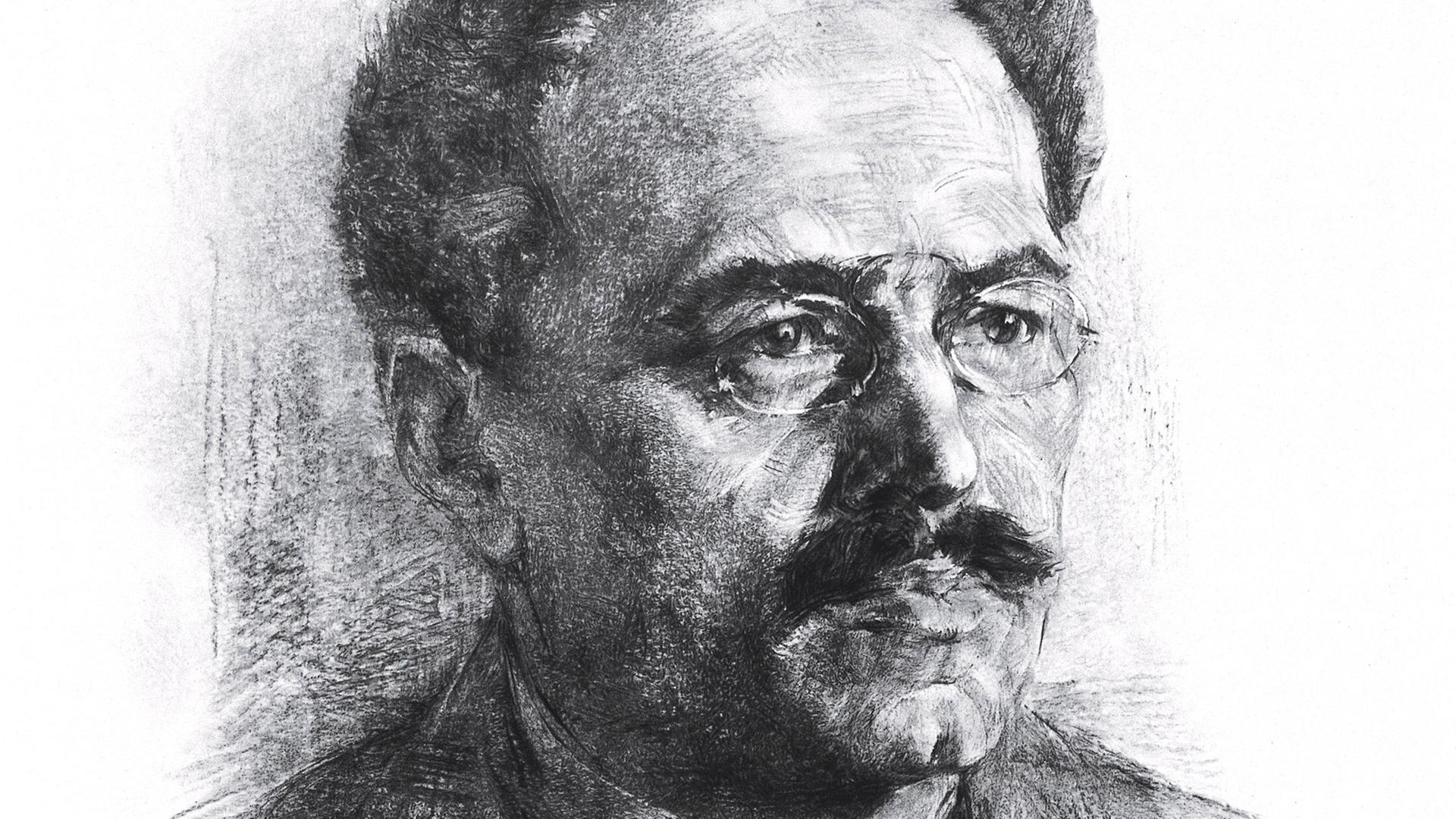 Der Jurist und Politiker Karl Liebknecht nach einer Kohlezeichnung von Gerhard Augst geboren 1871. Der Jurist und Politiker Karl Liebknecht nach einer Kohlezeichnung von Gerhard Augst geboren 1871.