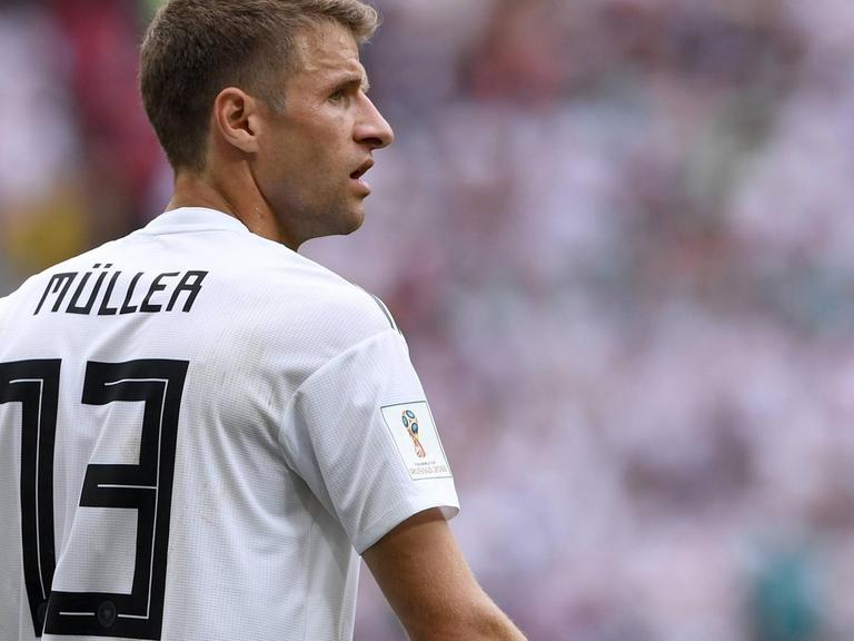 Thomas Müller im Trikot der Fußball-Nationalmannschaft 2018