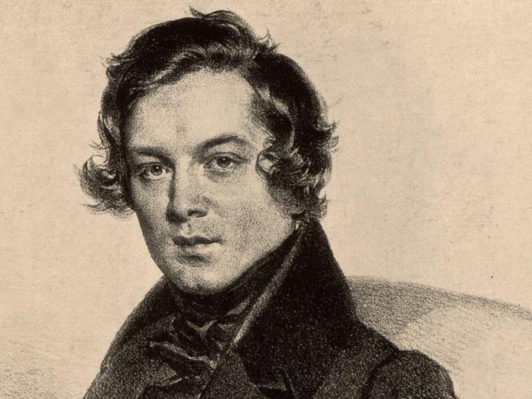 Robert Schumann (1810-1856) German Romantic composer. Lithograph.