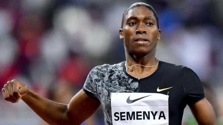 Die südafrikanische Leichtathletin Caster Semenya bei einem Wettkampf. Die südafrikanische Leichtathletin Caster Semenya bei einem Wettkampf.