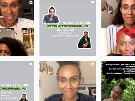 Hadnet Tesfai und weitere Schwarze Menschen sprechen in der Instagram-Runde "Sitzplatzreservierung" über Rassismus.