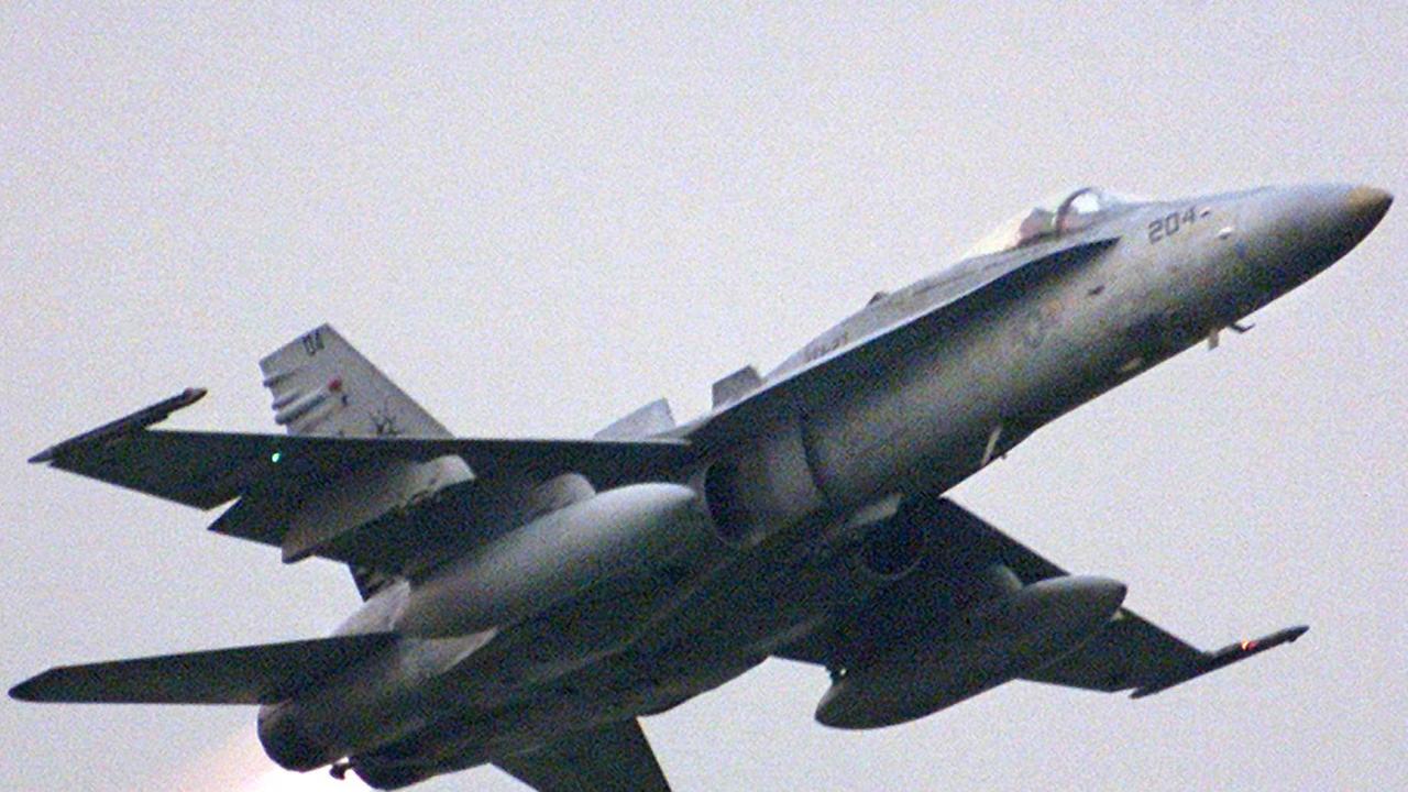 Ein F18-Kampfflugzeug der US-Luftwaffe (Archivbild)