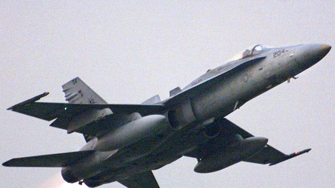 Ein F18-Kampfflugzeug der US-Luftwaffe (Archivbild) Ein F18-Kampfflugzeug der US-Luftwaffe (Archivbild)