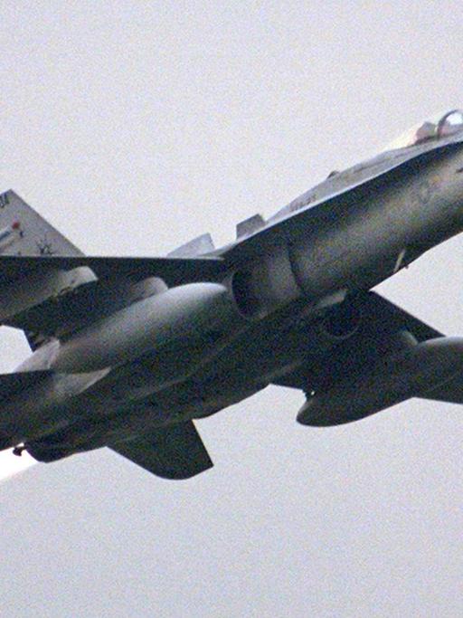 Ein F18-Kampfflugzeug der US-Luftwaffe (Archivbild)