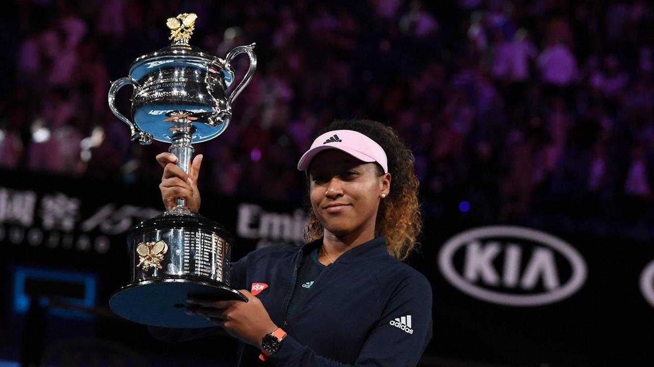 Die Tennisspielerin Naomi Osaka bei den Australian Open 2019. Die Tennisspielerin Naomi Osaka bei den Australian Open 2019.