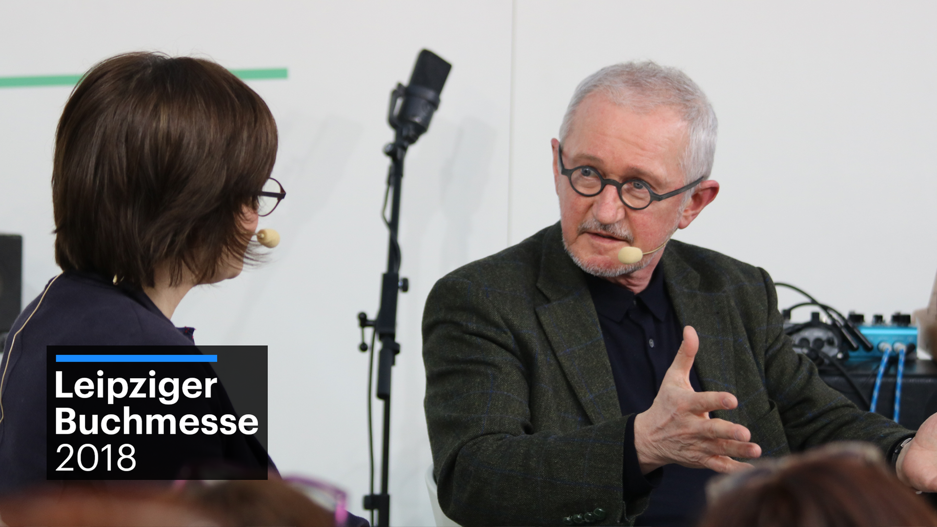 Ernest Wichner im Gespräch mit Maja Ellmenreich auf der Leipziger Buchmesse 2018 Ernest Wichner im Gespräch mit Maja Ellmenreich auf der Leipziger Buchmesse 2018