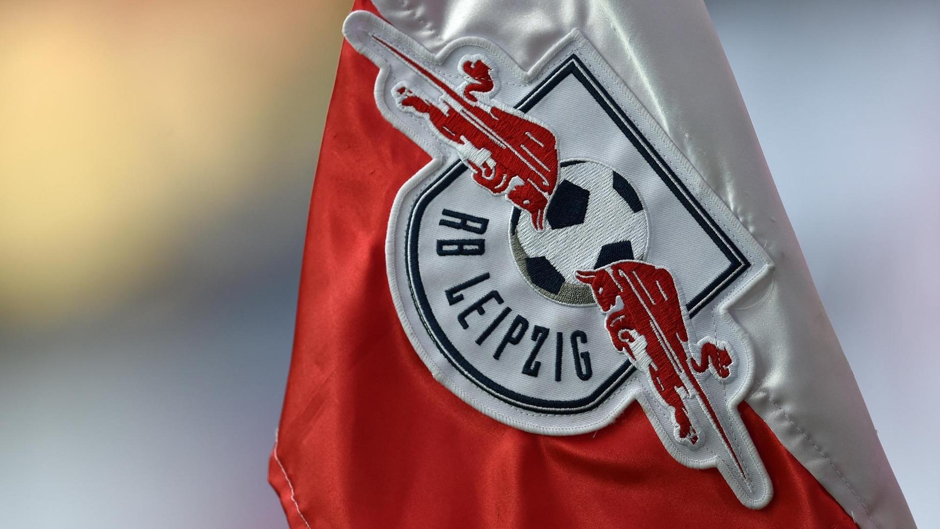 Eckfahne mit RB Leipzig-Logo Eckfahne mit RB Leipzig-Logo