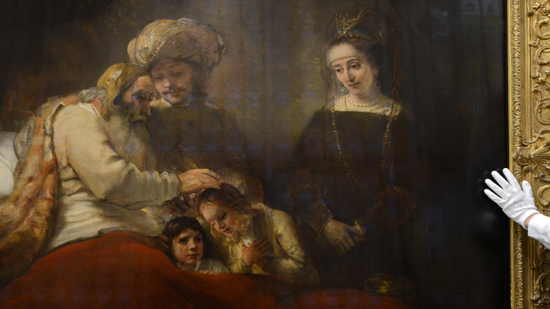 Das Bild "Jakobs Segen" von Rembrandt im Museum Schloss Wilhelmshöhe in Kassel Das Bild "Jakobs Segen" von Rembrandt im Museum Schloss Wilhelmshöhe in Kassel