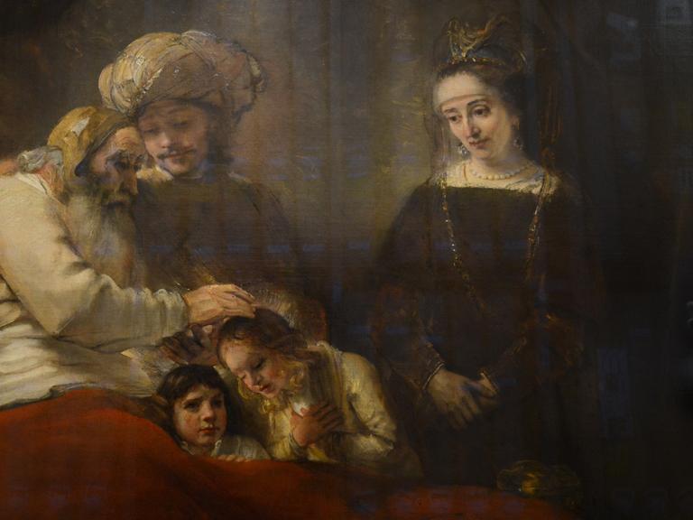 Das Bild "Jakobs Segen" von Rembrandt im Museum Schloss Wilhelmshöhe in Kassel