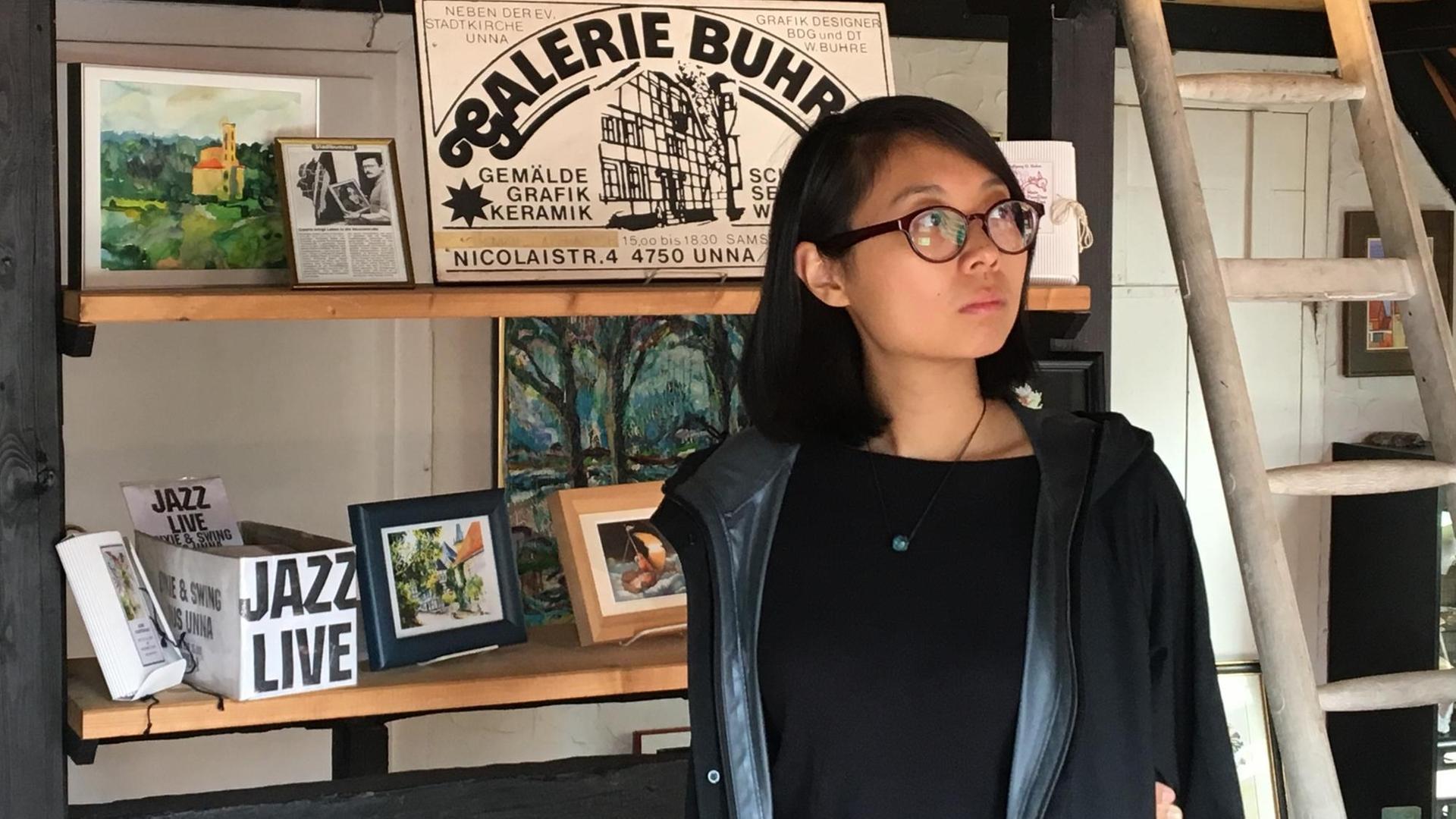 Yiran Zhao im Dachgeschoss des Buhre-Hauses in der Unnaer Altstadt Yiran Zhao im Dachgeschoss des Buhre-Hauses in der Unnaer Altstadt