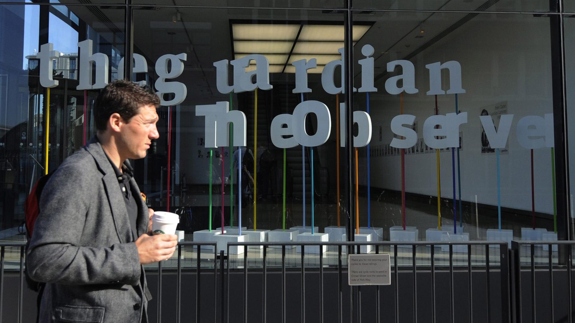 Vor dem Redaktionsgebäude der Tageszeitung "The Guardian" in London Vor dem Redaktionsgebäude der Tageszeitung "The Guardian" in London