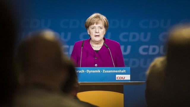 Bundeskanzlerin und CDU-Bundesvorsitzende Angela Merkel auf dem CDU-Parteitag in Berlin 