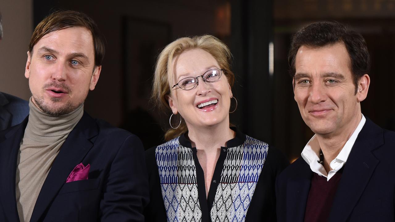 Die Jury der 66. Berlinale (l-r): Lars Eidinger, Jury-Vorsitzende Meryl Streep und Clive Owen.