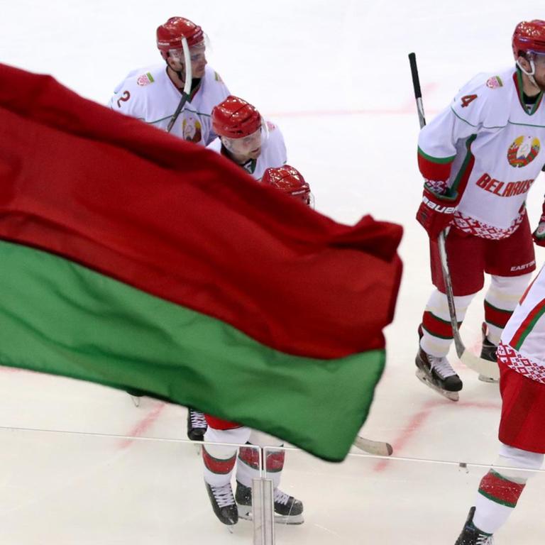 Alexander Lukashenko bei einem Eishockey-Match im Januar 2020