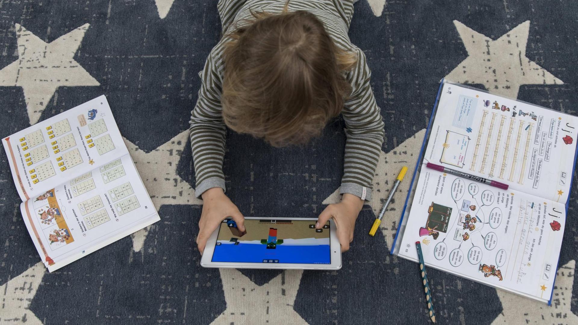Lernen am Computer, Grundschüler, 8 Jahre Lernen am Computer, Grundschüler, 8 Jahre