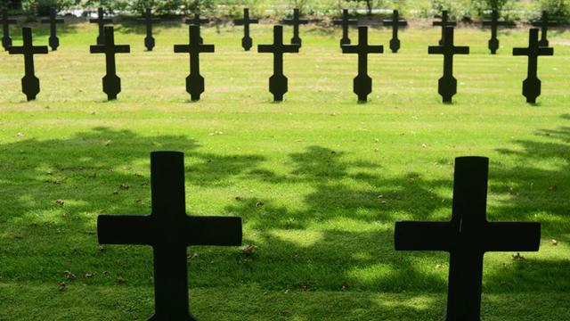 Der deutsche Soldatenfriedhof Malmaison auf dem Chemin des Dames. Hier fanden vor allem im 1. Weltkrieg mörderische Schlachten statt.