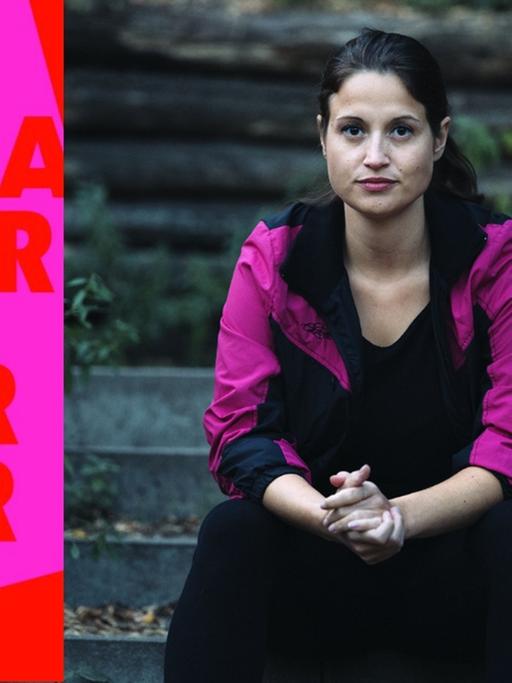 Angela Lehner: "Vater unser" / Zu sehen ist die österreichische Schriftstellerin und das Cover ihres neuen Romans.