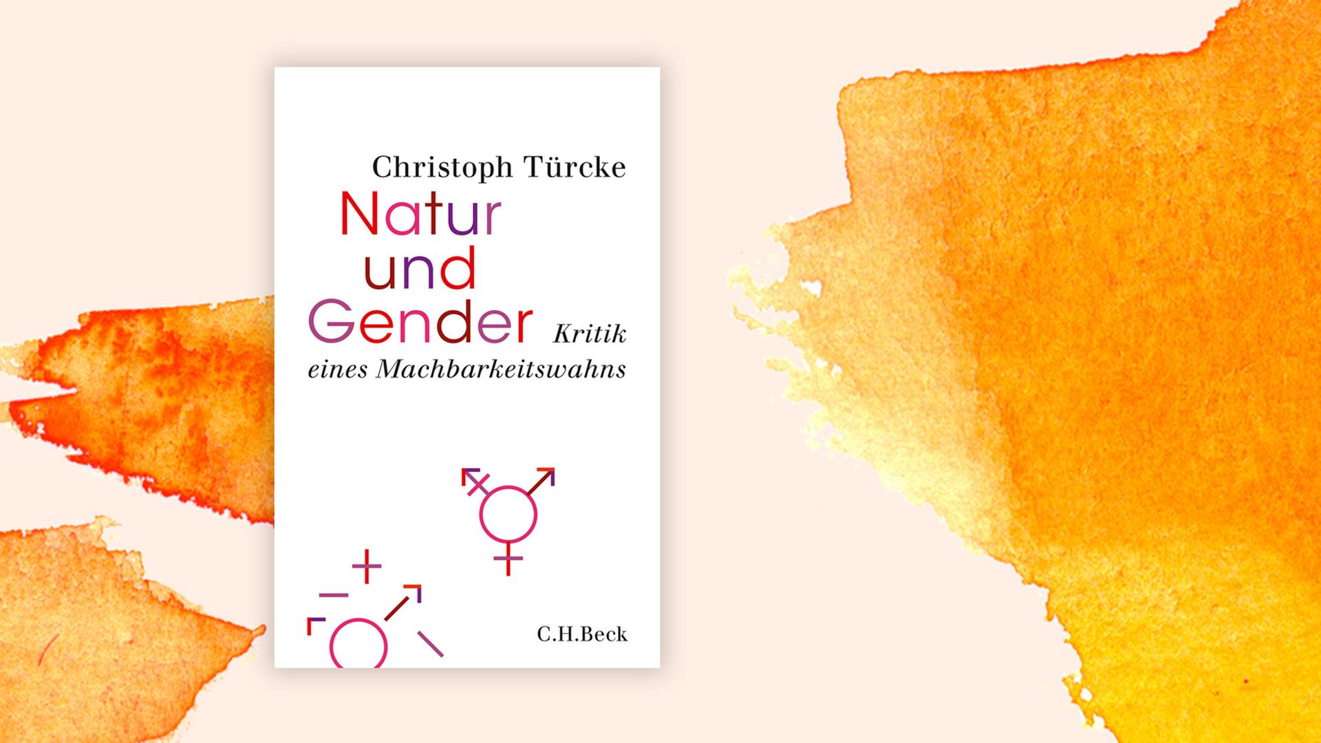 Das Cover von Christoph Türckes Buch "Natur und Gender" auf orange-weißem Hintergrund. Das Cover von Christoph Türckes Buch "Natur und Gender" auf orange-weißem Hintergrund.