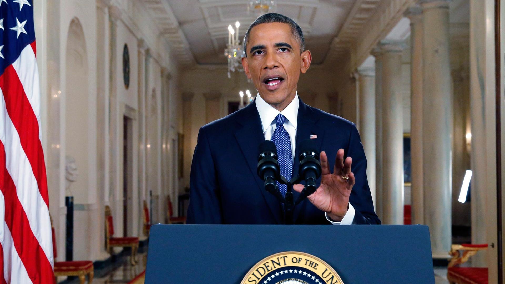 US-Präsident Barack Obama erklärt am 20.11.2014 in einer Fernsehansprache seine Reform der Einwanderungspolitik.