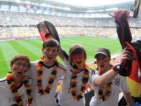 Fans der deutschen Mannschaft in Fans der deutschen Mannschaft in