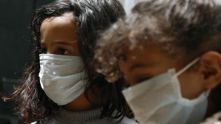Children wearing masks are seen in Sanaa, Yemen, March 15, 2020. YEMEN-SANAA-COVID-19 nieyunpeng Children wearing masks are seen in Sanaa, Yemen, March 15, 2020. YEMEN-SANAA-COVID-19 nieyunpeng