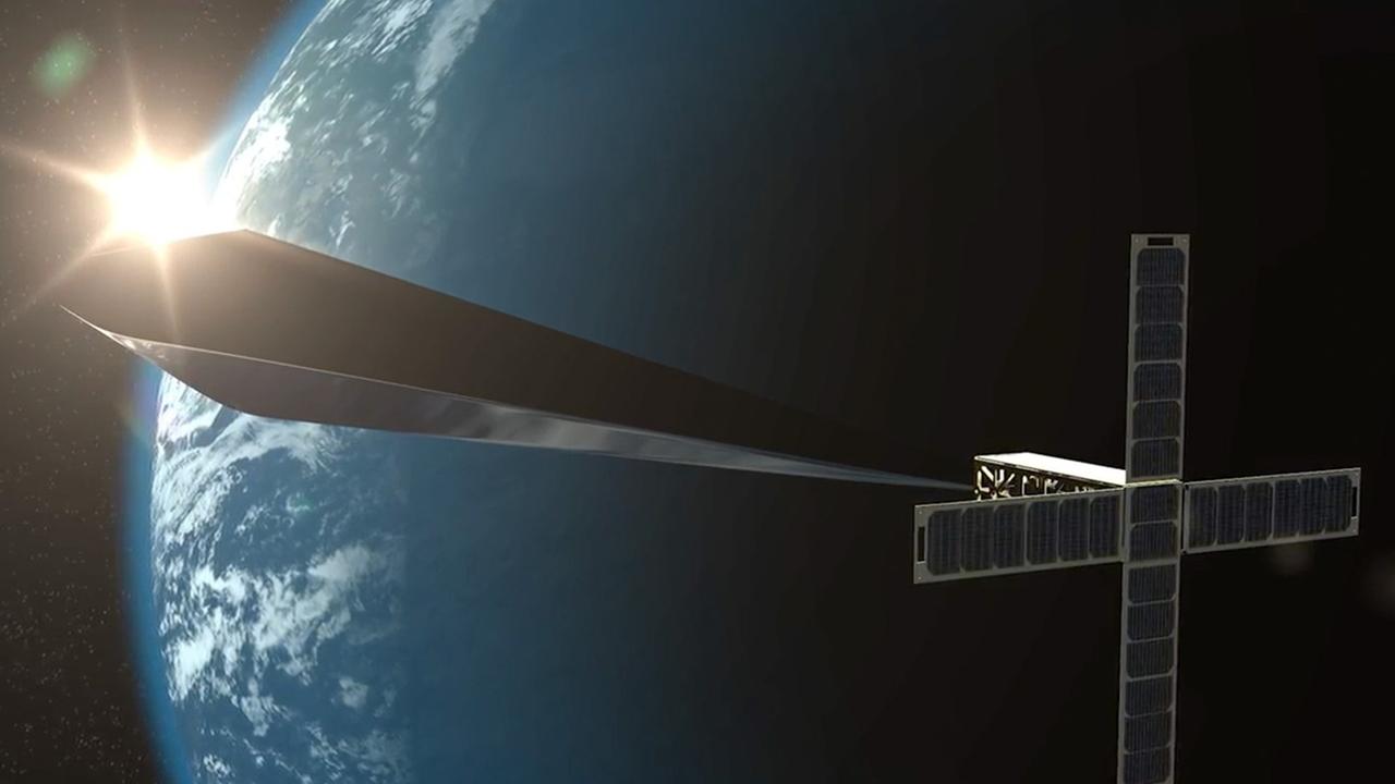 So hätte er aussehen sollen: Der entfaltete Orbital Reflector (Animation) So hätte er aussehen sollen: Der entfaltete Orbital Reflector (Animation)