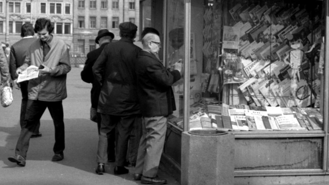 Ein Kiosk 1974 in Leipzig Ein Kiosk 1974 in Leipzig